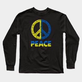 Ukrainian Peace Symbol Long Sleeve T-Shirt